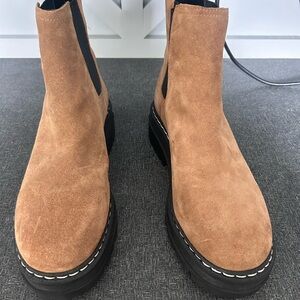Marc Fisher Brown Suede Ankle Booties